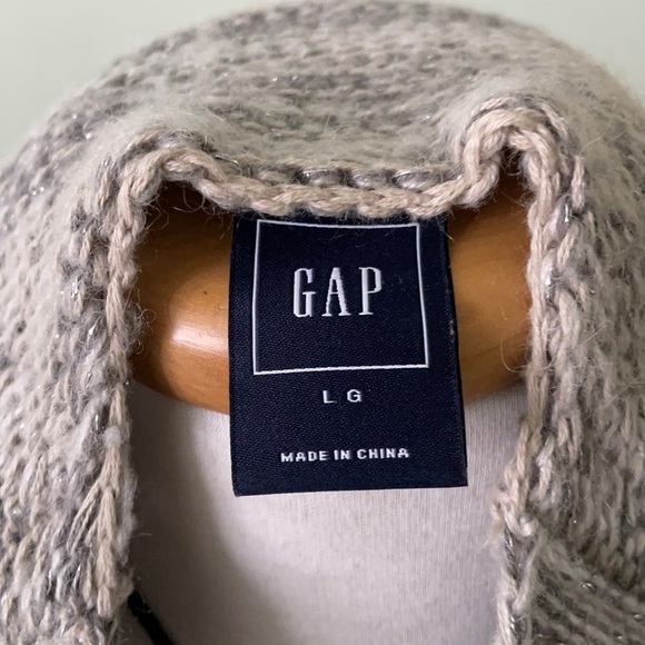 Gap Cotton/Wool Blend V Neck Sweater, Size L - Picture 10 of 14